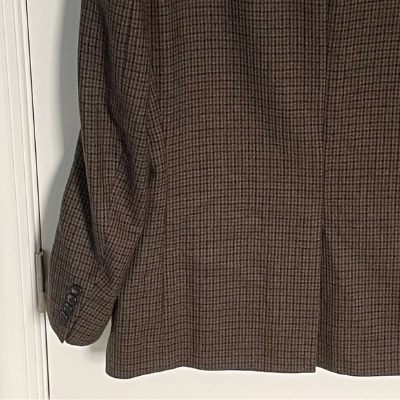Lauren Ralph Lauren Brown Wool Houndstooth Sport Coat Blazer Jacket 47159 - Picture 2 of 13